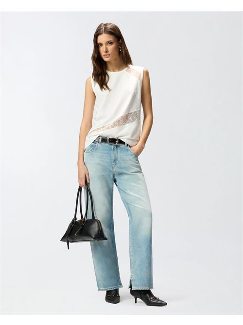 Top smanicato con dettagli in pizzo PINKO | 106291A335/Z05